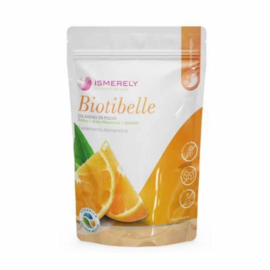 My Belly-T  Suplemento Antioxidante en Polvo con Colágeno, Biotina y Glutatión sabor Naranja 