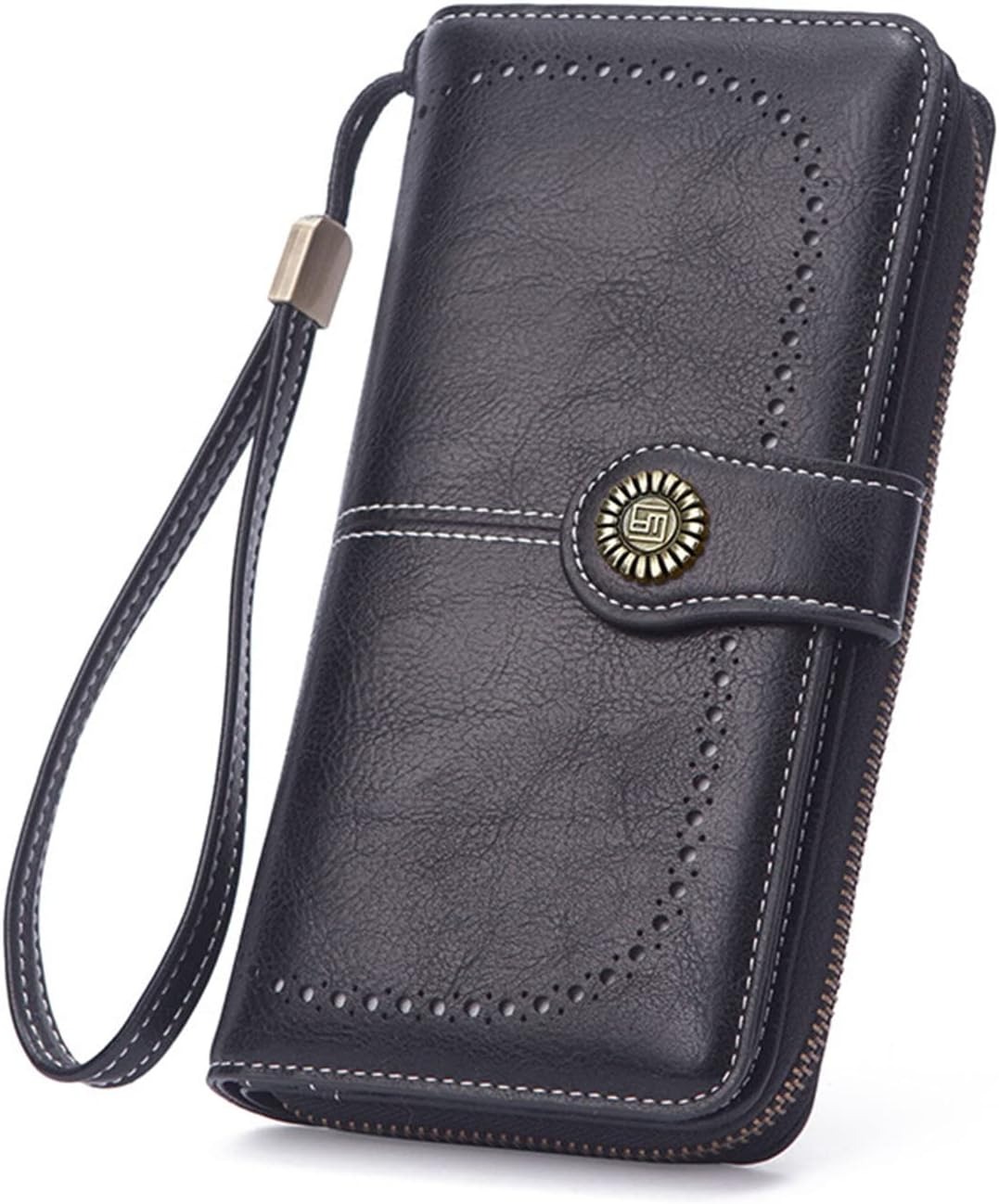 Cartera Para Mujer Gran Capacidad,billetera Con Bloqueo Rfid Naranja