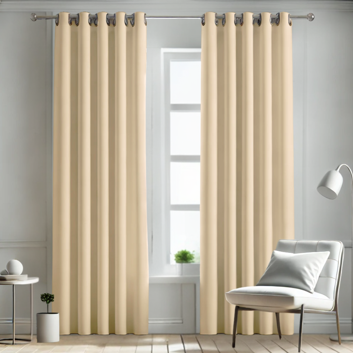 Cortina BlackOut Rebeca - 2 Paneles calidad Premium 95% Oscuridad- 290 x 230 cm de altura - Color Beige