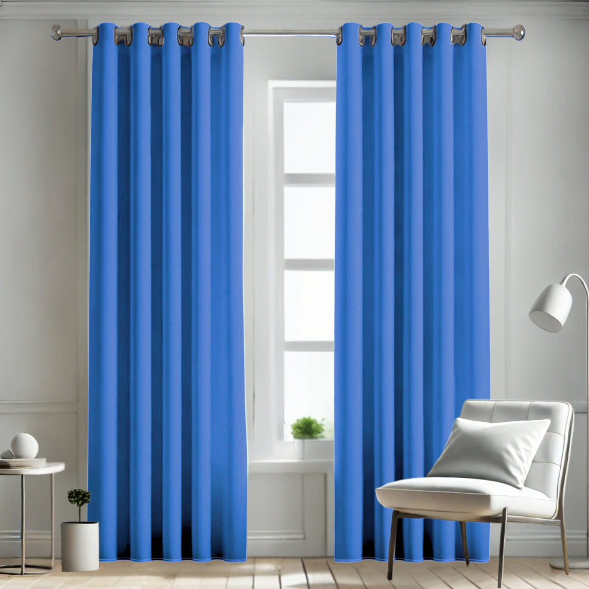 Cortina BlackOut Rebeca - 2 Paneles calidad Premium 95% Oscuridad- 290 x 230 cm de altura - Color Azul Celeste