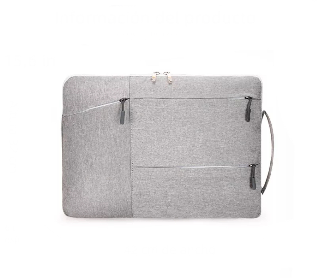 Funda Protectora Para Portátil Bolsa Prueba Golpe 15.6 In Gris claro 