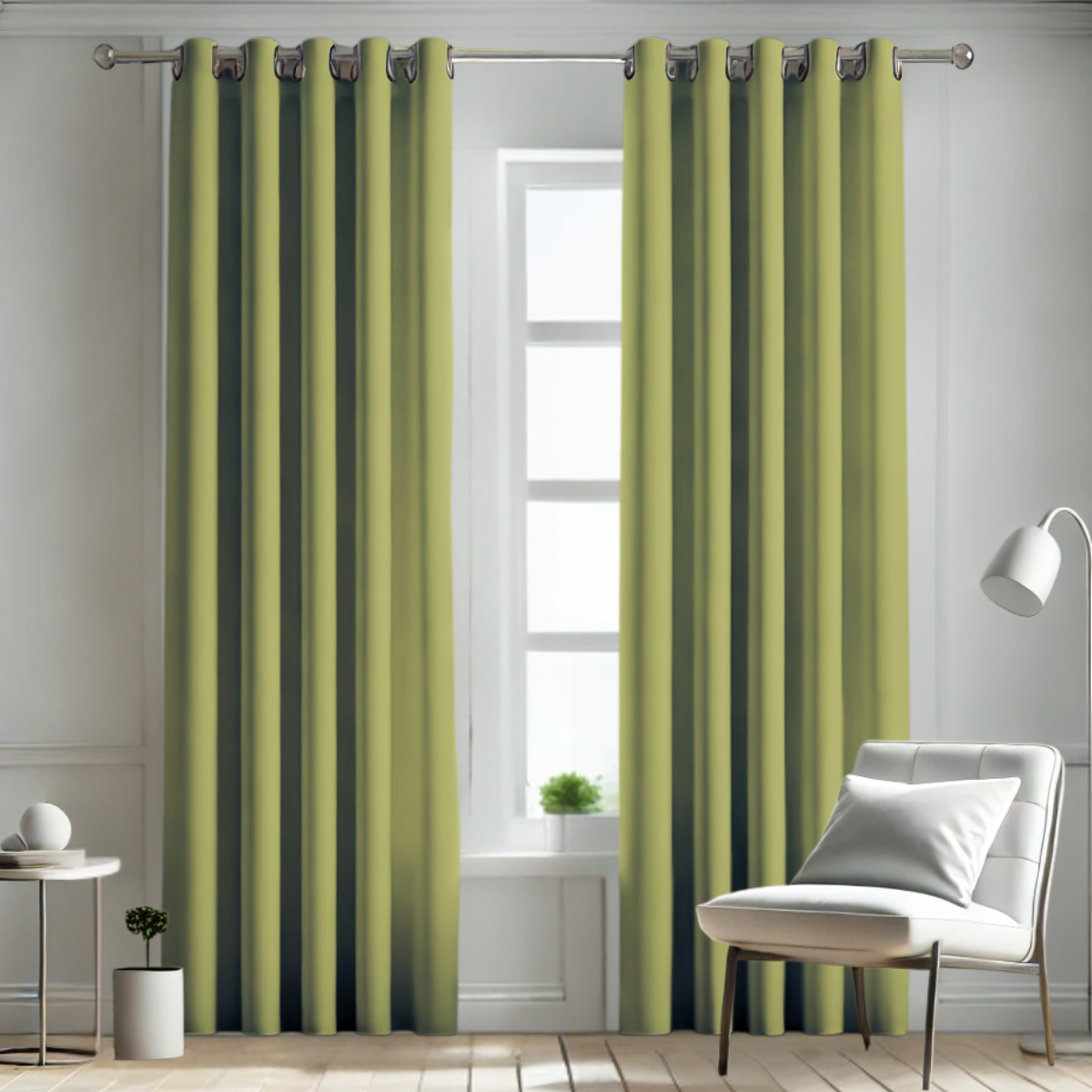 Cortina BlackOut Rebeca - 2 Paneles calidad Premium 95% Oscuridad- 290 x 230 cm de altura - Color Verde Oliva