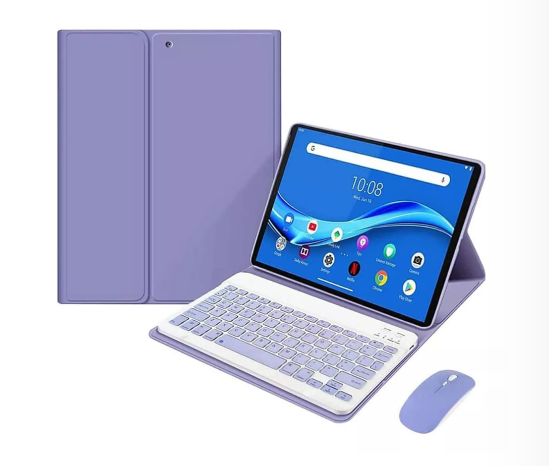 Funda Teclado Ratón + Mica Para Xiaomi Redmi Pad Se 11 2023 Morada