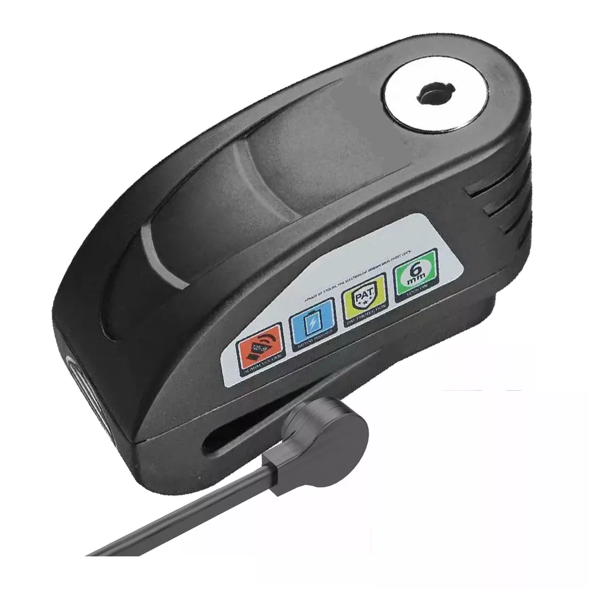 Alarma Moto Bloqueo Freno Disco Candado Recargable Ip65