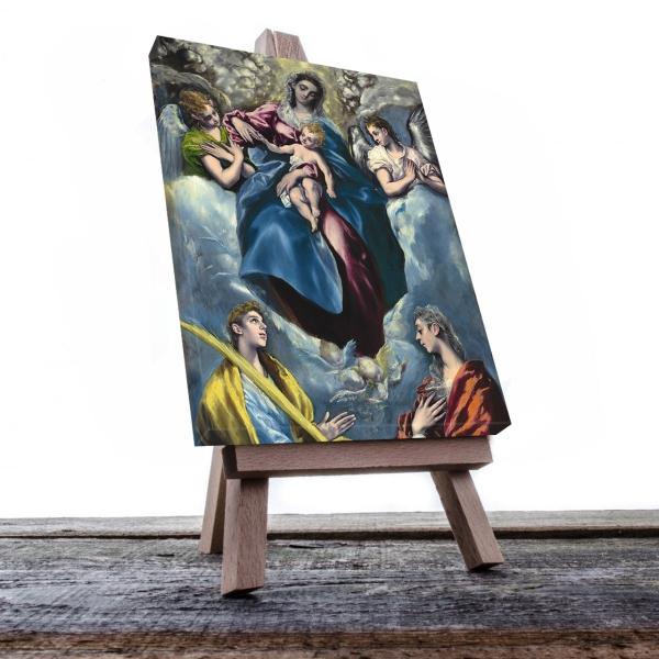 Cuadro Decorativo Canvas Religioso La Virgen, el Niño y las santas Inés y Martina