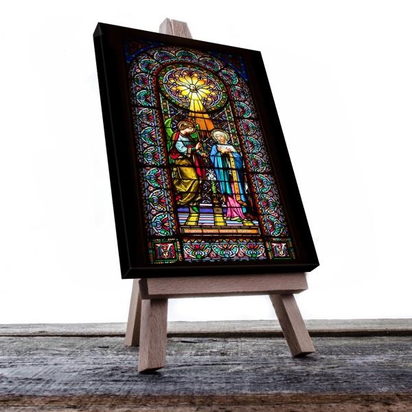 Cuadro Decorativo Canvas Religioso Vitral Espiritu Santo Virgen Maria