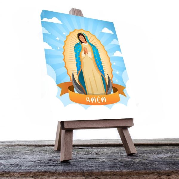 Cuadro Decorativo Canvas Religioso Vitral Maria Virgen Maria