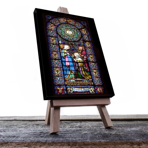 Cuadro Decorativo Canvas Religioso Vitral Maria Virgen Maria