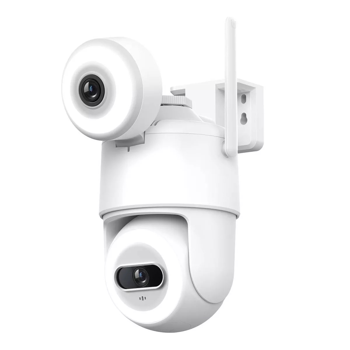 Cámara De Seguridad  Wireless 8mp Exterior Detección Humana Color Crema