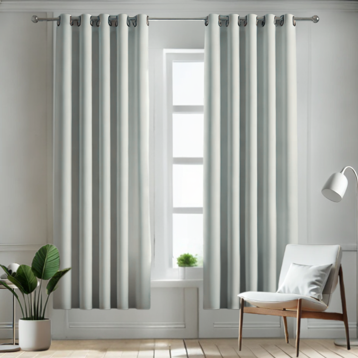  Cortina BlackOut Rebeca - 2 Paneles calidad Premium 95% Oscuridad- 290 x 213 cm de altura - Color Gris Perla