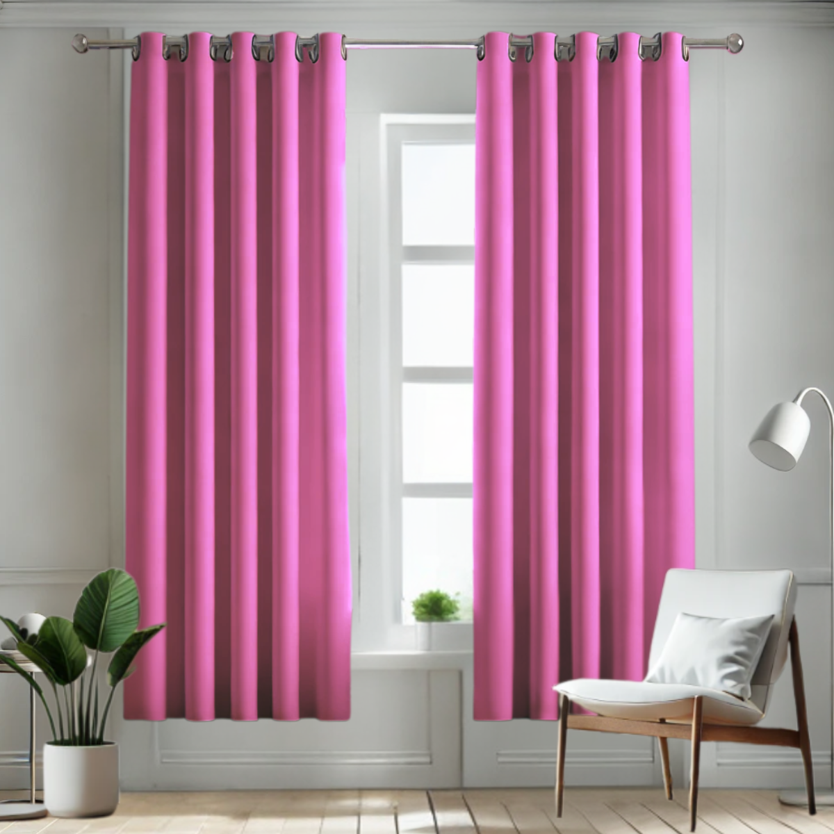 Cortina BlackOut Rebeca - 2 Paneles calidad Premium 95% Oscuridad- 274 x 213 cm de altura - Color Rosa