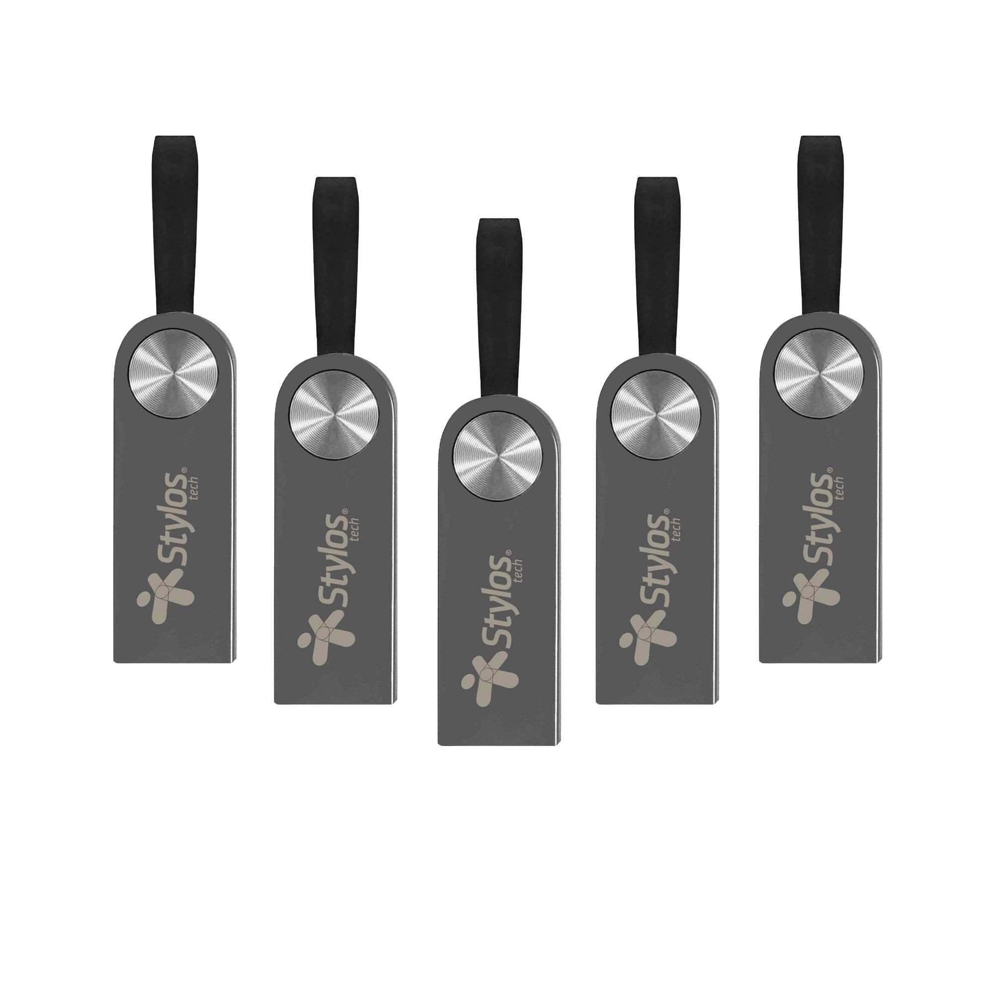 5 Pack - Memoria USB de 16 GB Stylos ST300, Metálica