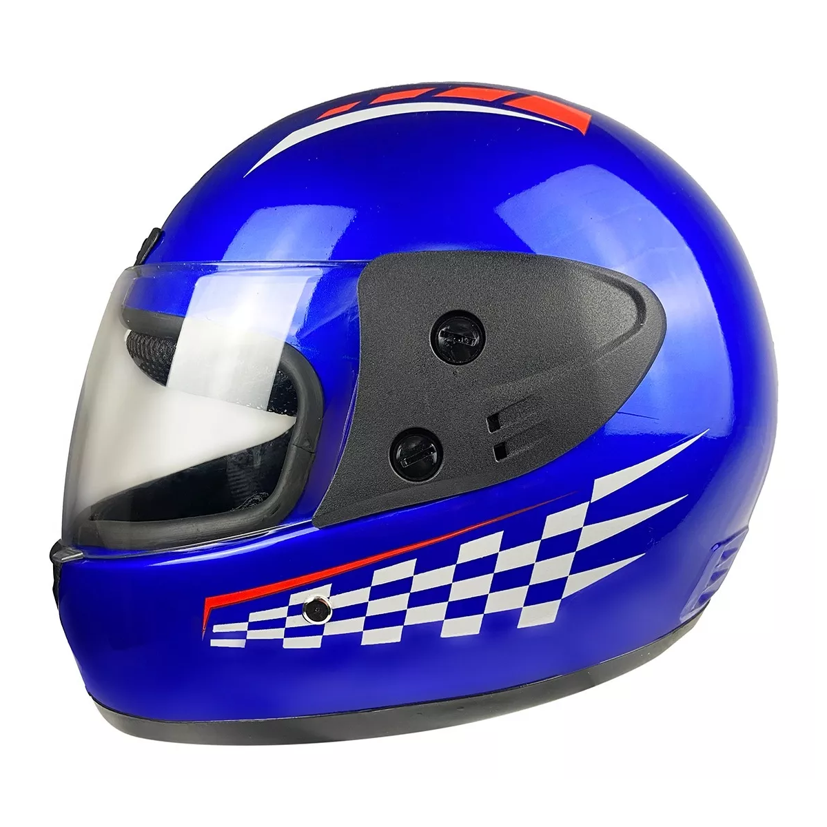 Casco Para Motocicleta Con Visor Protector Certificación Ce Azul Talla L