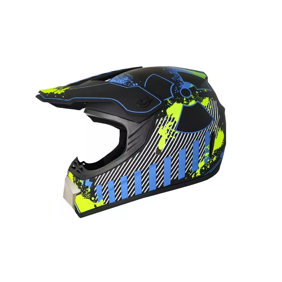 Casco Para Motocicleta Todoterreno Certificado Dot Con Gafas Talla L 58 - 58 cm