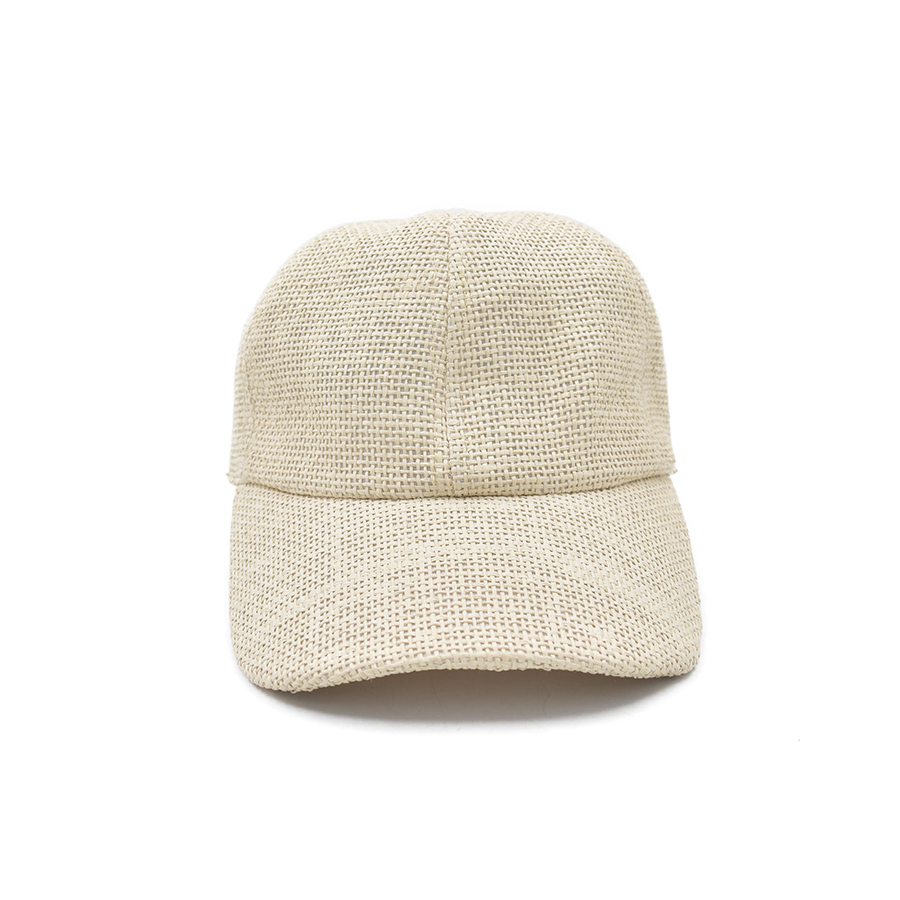 Gorra de Beisbol Beige Tipo Paja para Mujer 