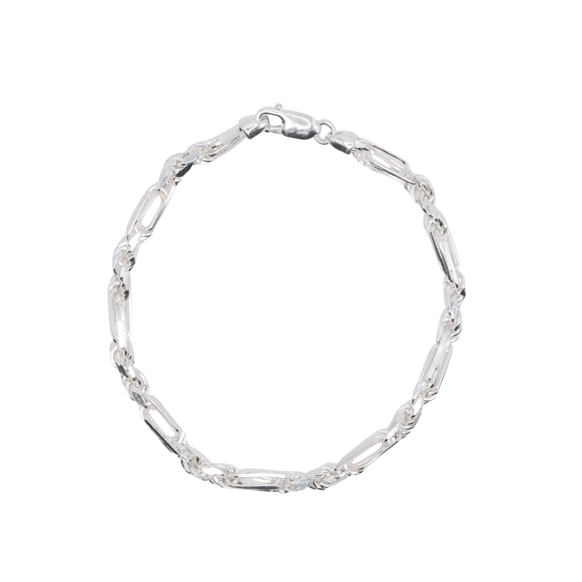 Pulsera torzal fígaro plata .925 Hombre