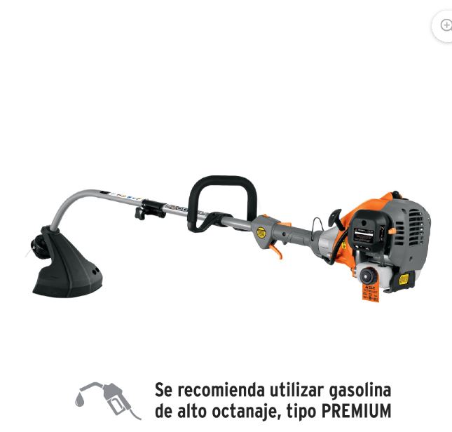 Desbrozadora a gasolina 30cc mango tipo D, 17 pul. corte, curva