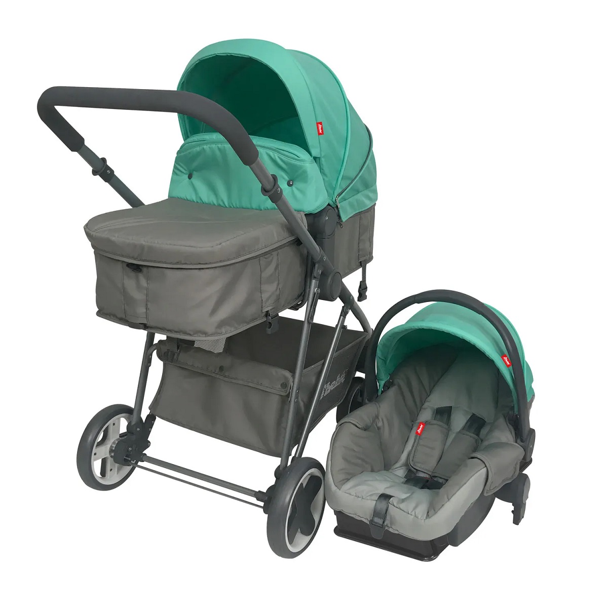 Carriola D'Bebé Travel System Queen Menta ENDY15