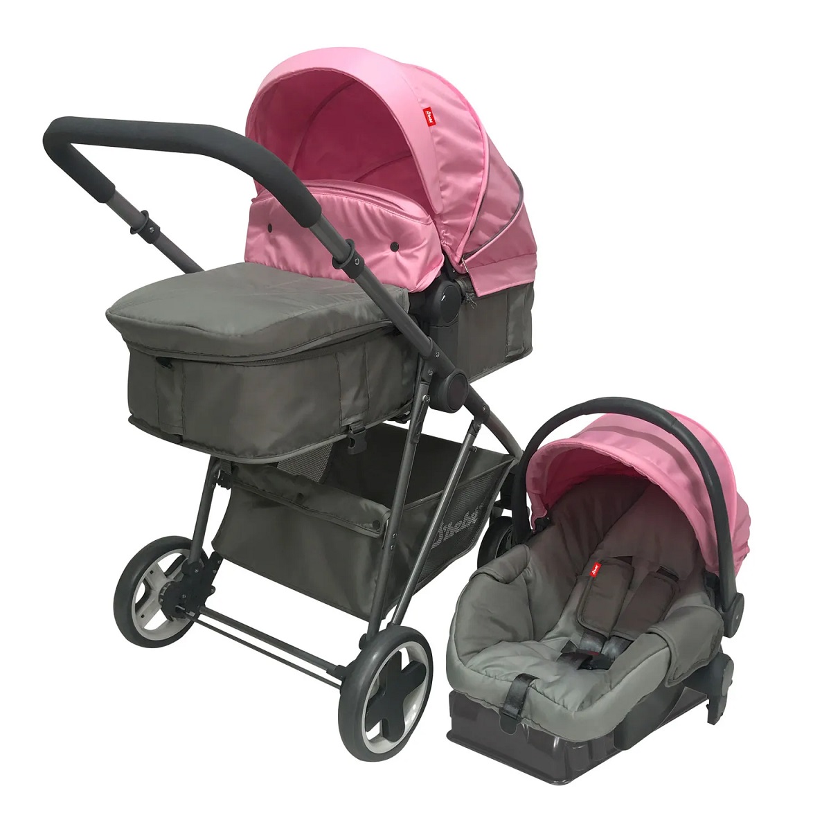 Carriola D'Bebé Travel System Queen Rosa ENDY15