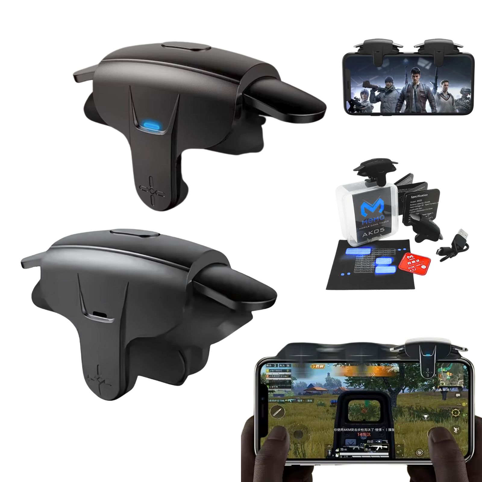 MEMO AK05 Gatillos para Movil Celular de Juegos PUBG