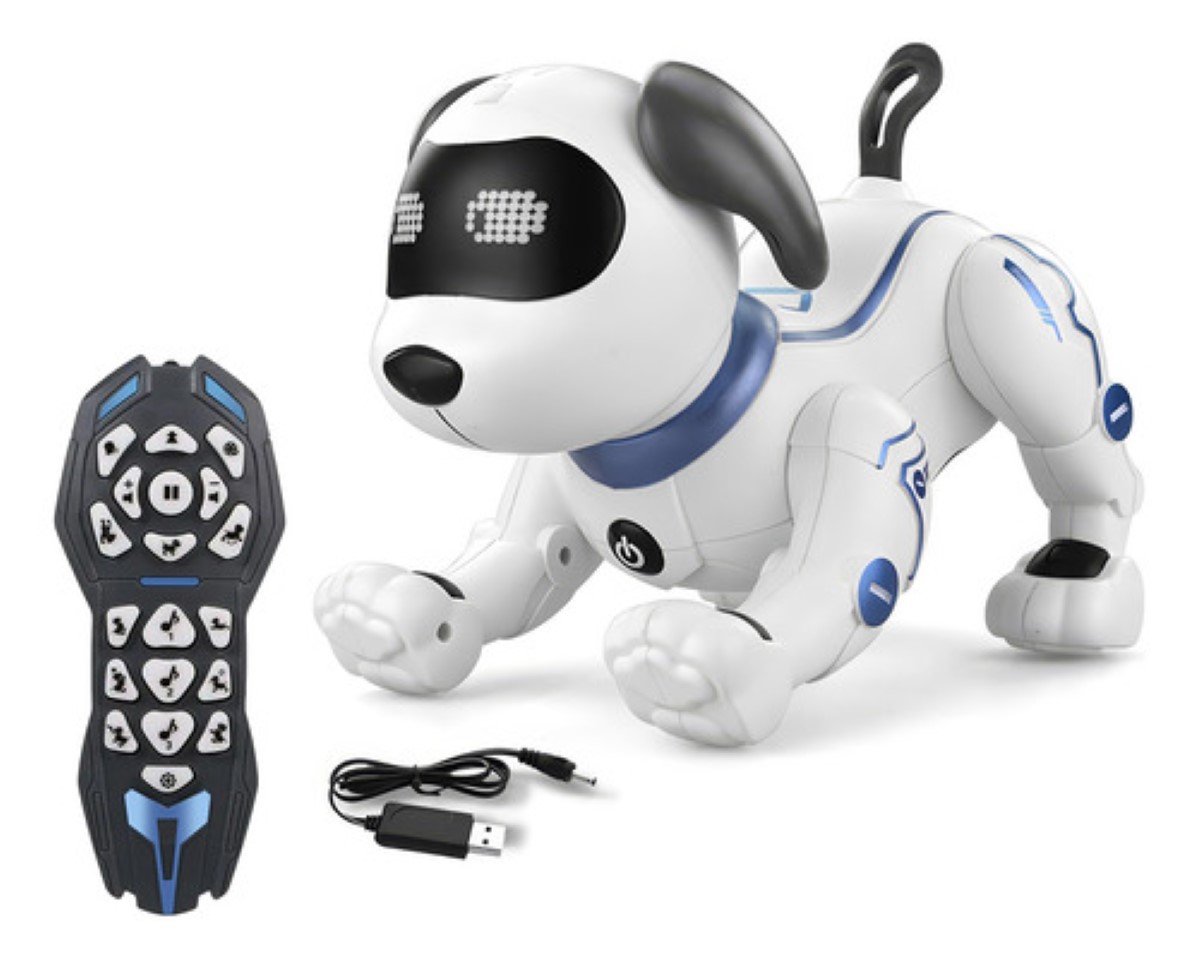 Juguetes Perro Robot, Control Remoto Juguetes Para Niños blanco