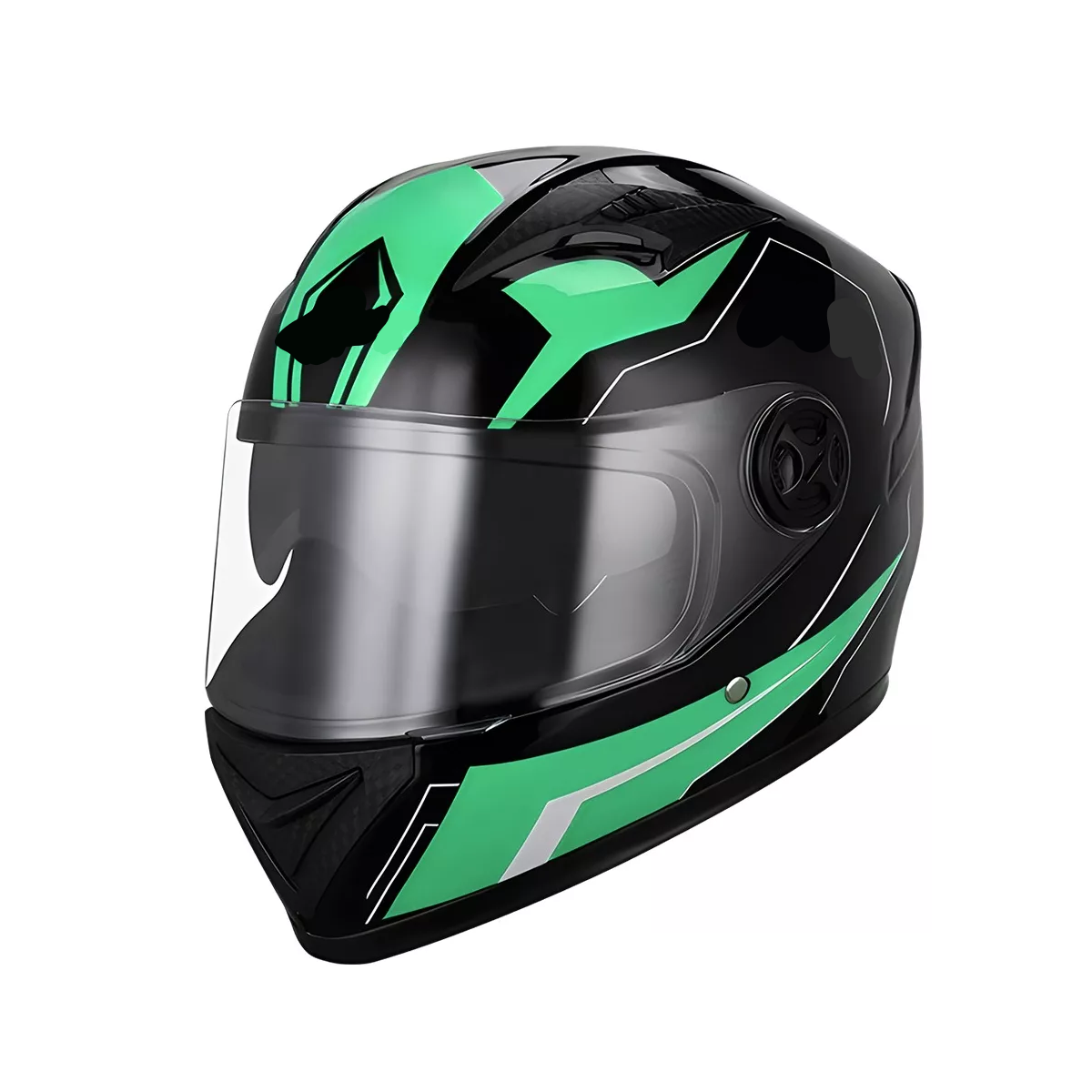 Cascos Para Motociclismo Abatible Visor Doble Antivaho Hd Verde