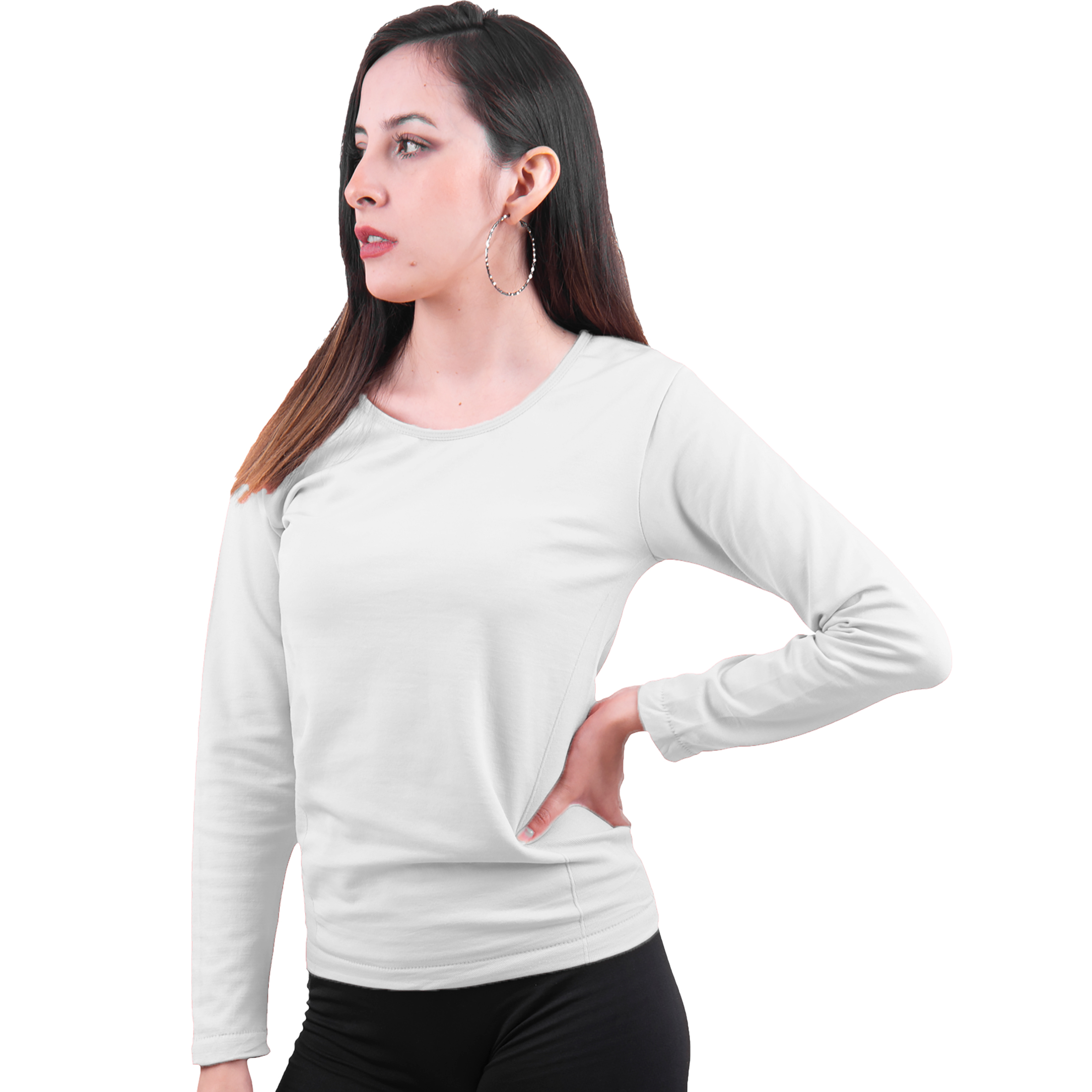 Blusa Termica Playera Blanca Manga Larga Mujer Blusa Termica Mujer