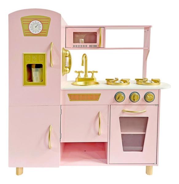 Cocinita Juguete Infantil Niñas Madera Moderna Accesorios Little