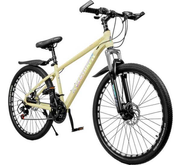 Bicicleta Montaña Beige 21 Velocidades R26 Aleación Carbon Centurfit