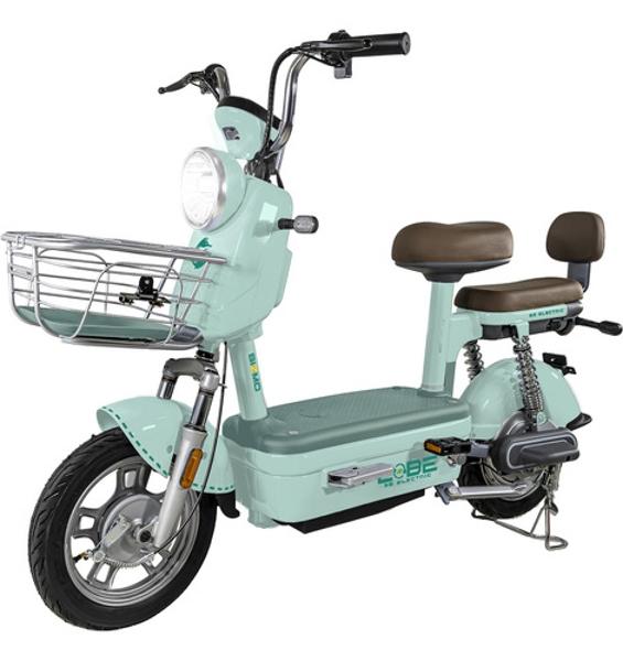 Bicleta Electrica Bicimoto 400w 48v 31km/h Luces Full Led Menta BIZMO