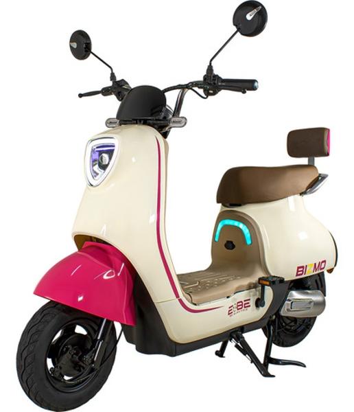 Bicleta Bicimoto Electrica 500w 48v 35km/h Luces Full Led Rosa BIZMO