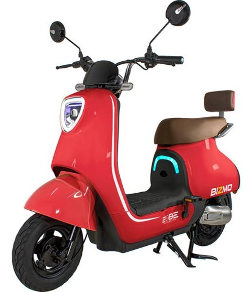 Bicleta Bicimoto Electrica 500w 48v 35km/h Luces Full Led Rojo BIZMO