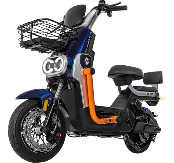 Bicicleta Bicimoto Electrica 800w 60v 50km/h Luces Full Led Azul BIZMO