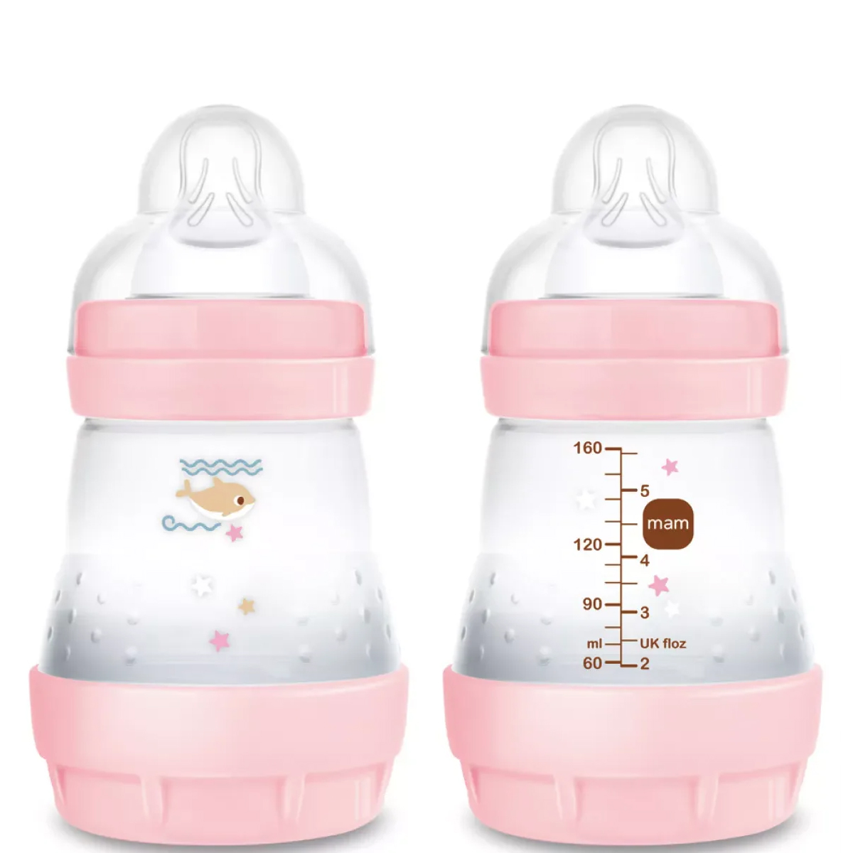 Biberón Mam Baby Easy Start 5oz 2pz Rosa Ballena