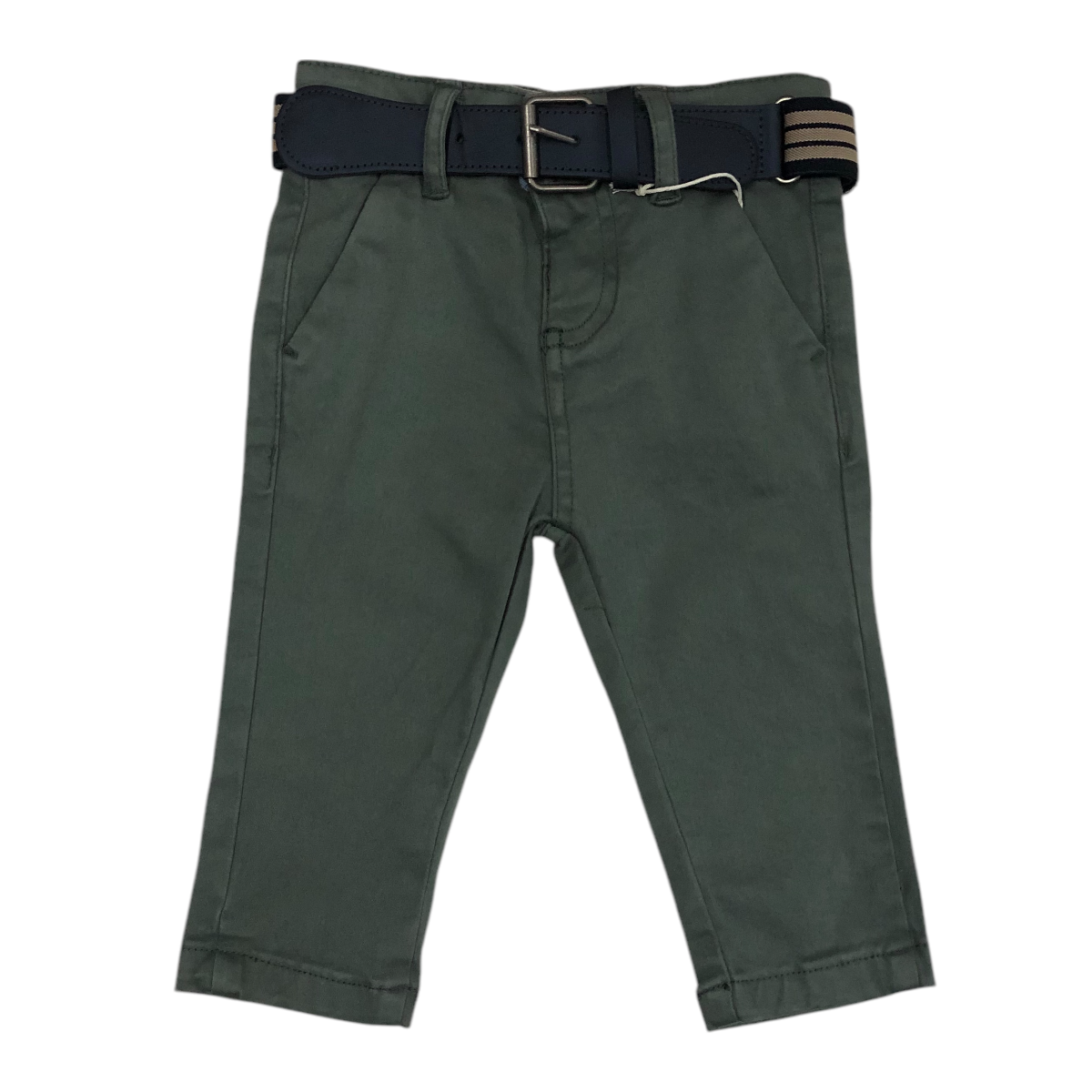 Pantalón Con Cinturón Verde Oscuro Para Bebé Niño LOSAN