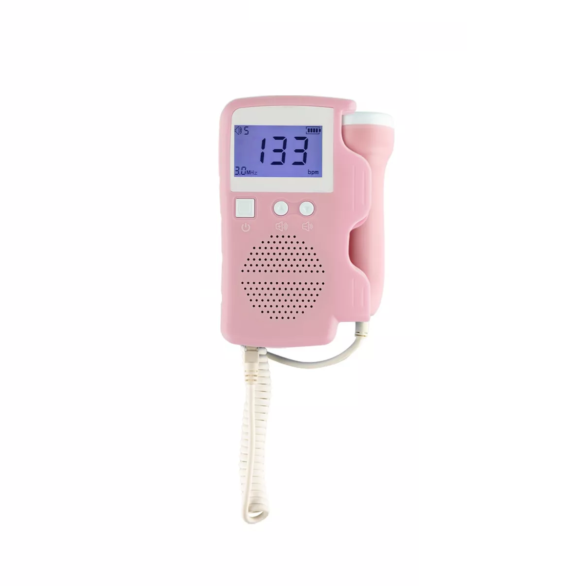 Ultrasonido Portatil Doppler Fetal Oye Latidos De Tu Bebe Rosa