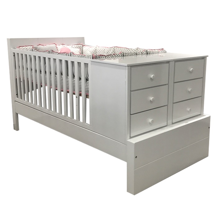 Cama Cuna de Madera para bebé CUNABEBE Verona Blanco