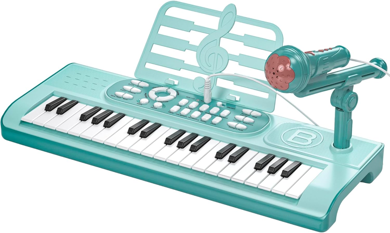 Piano de teclado para niños, piano de 37 teclas para niños pequeños con micrófono