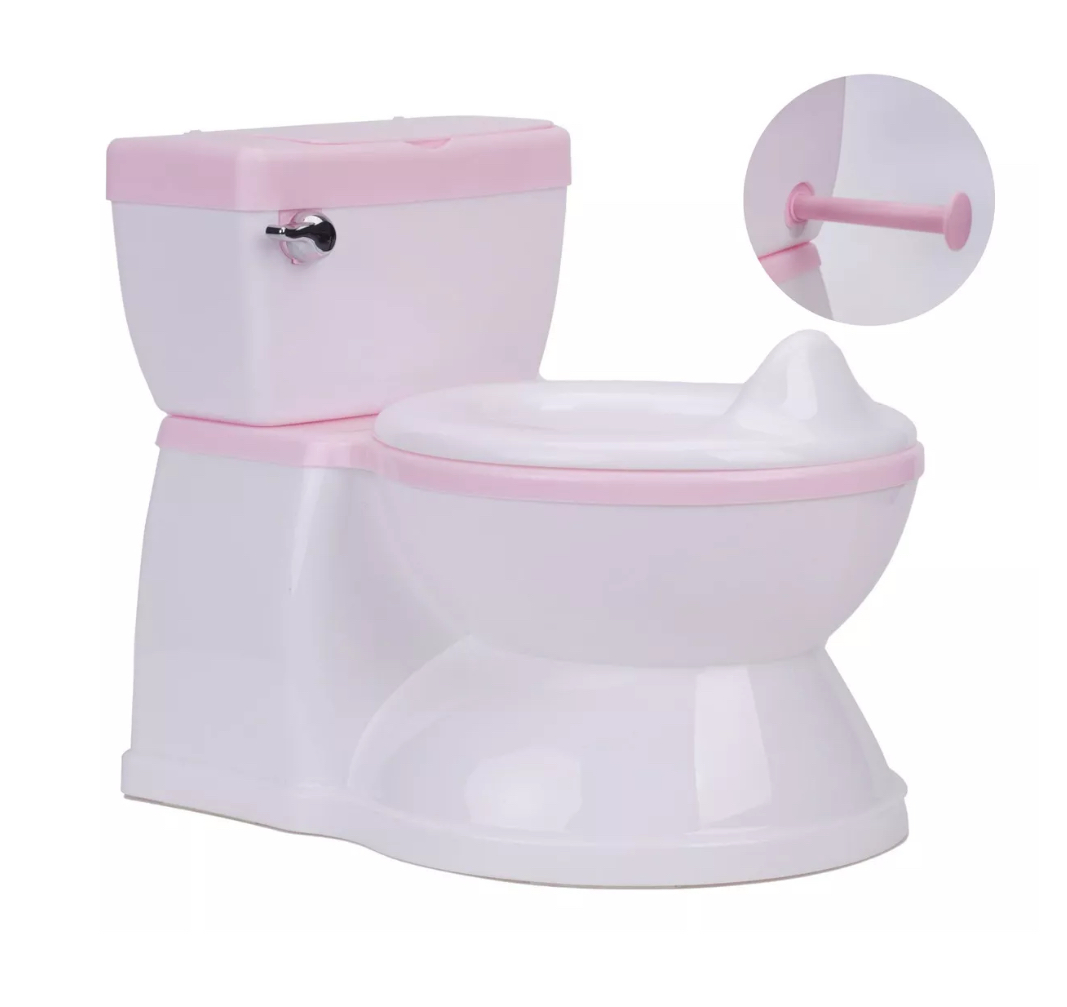 Asiento Entrenador Para Baño Niños Con Sonido De Descarga Rosa