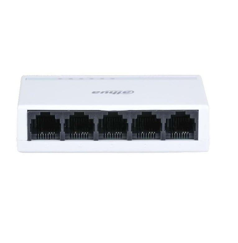 Switch Escritorio 5 Puertos DAHUA DH-PFS3005-5ET-L Ethernet 10/100Mbps Compacto REDES INTERNET PC