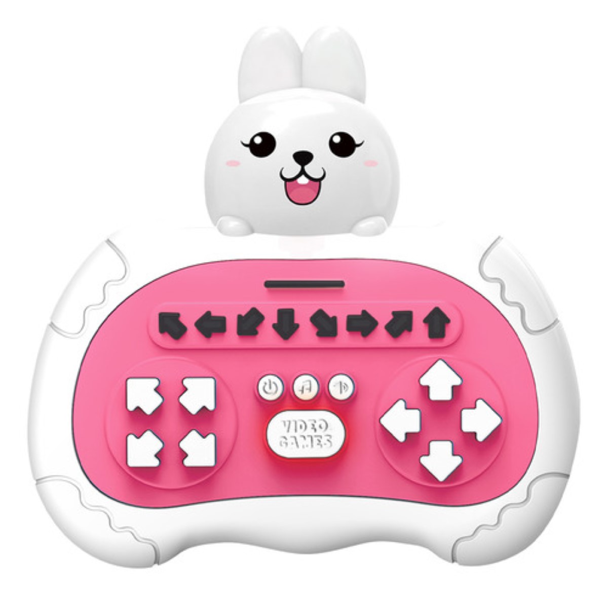 Consola De Juegos Rhythm Master Pop It Animal CONEJO BLANCO Rosa chicle