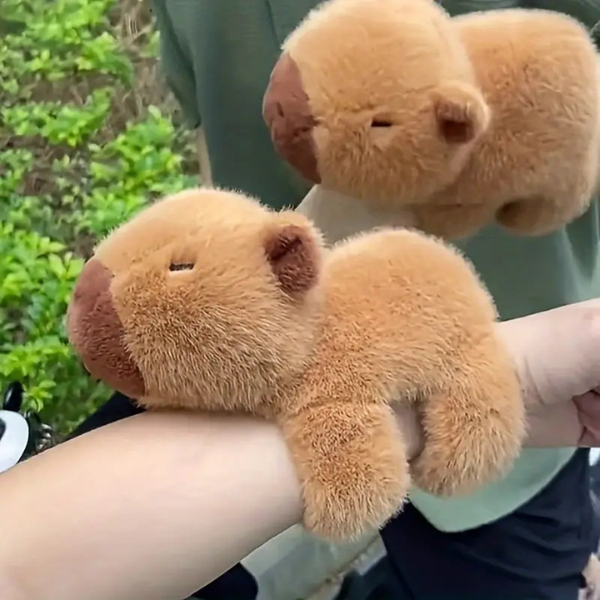 Pulsera de Peluche de Capibara, Juguete de Peluche, Colgante de Peluche Capibara para Niñas y Niños