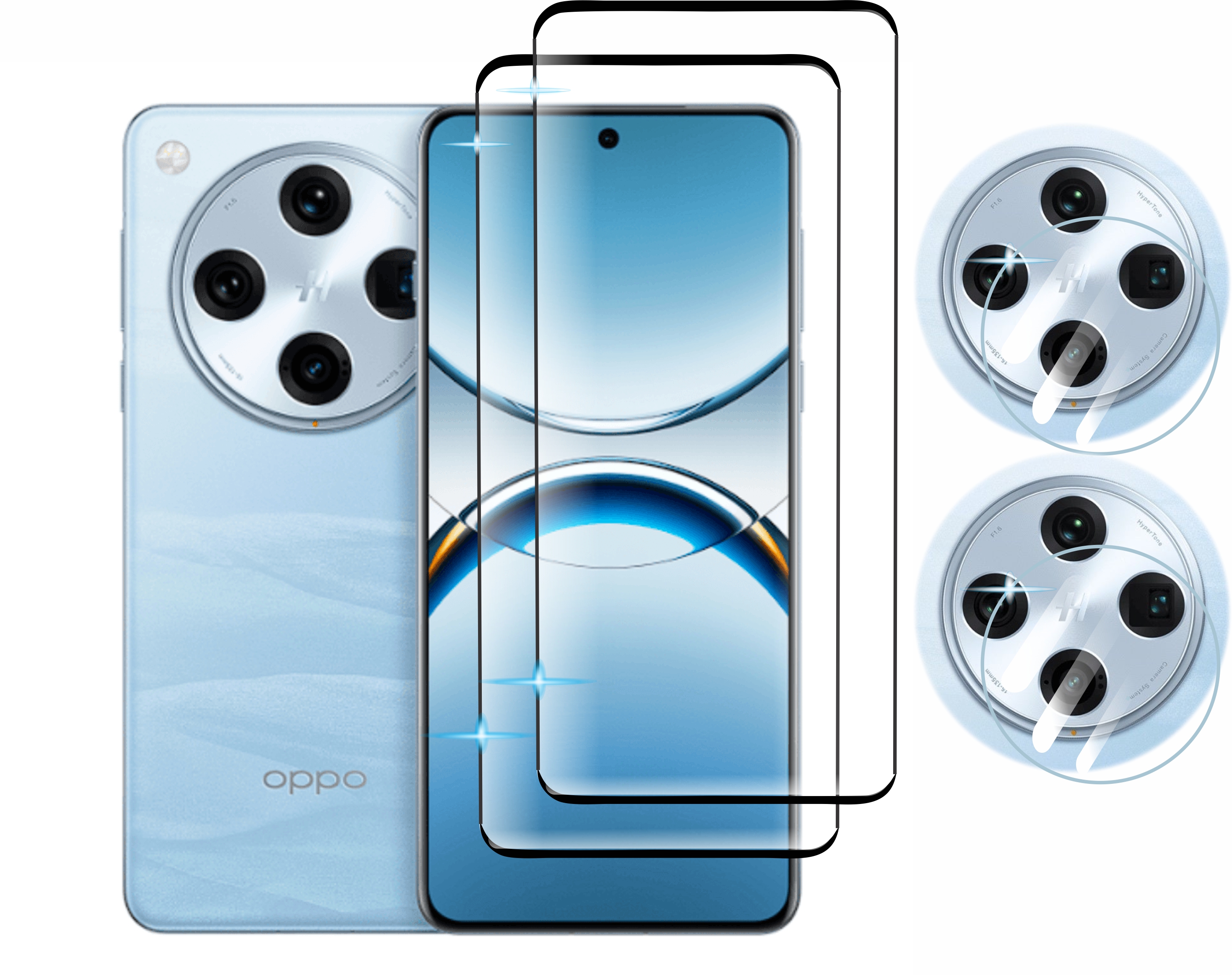 4 En 1 Cristal Templado Para Oppo Find X8 Pro + Micas Camaras