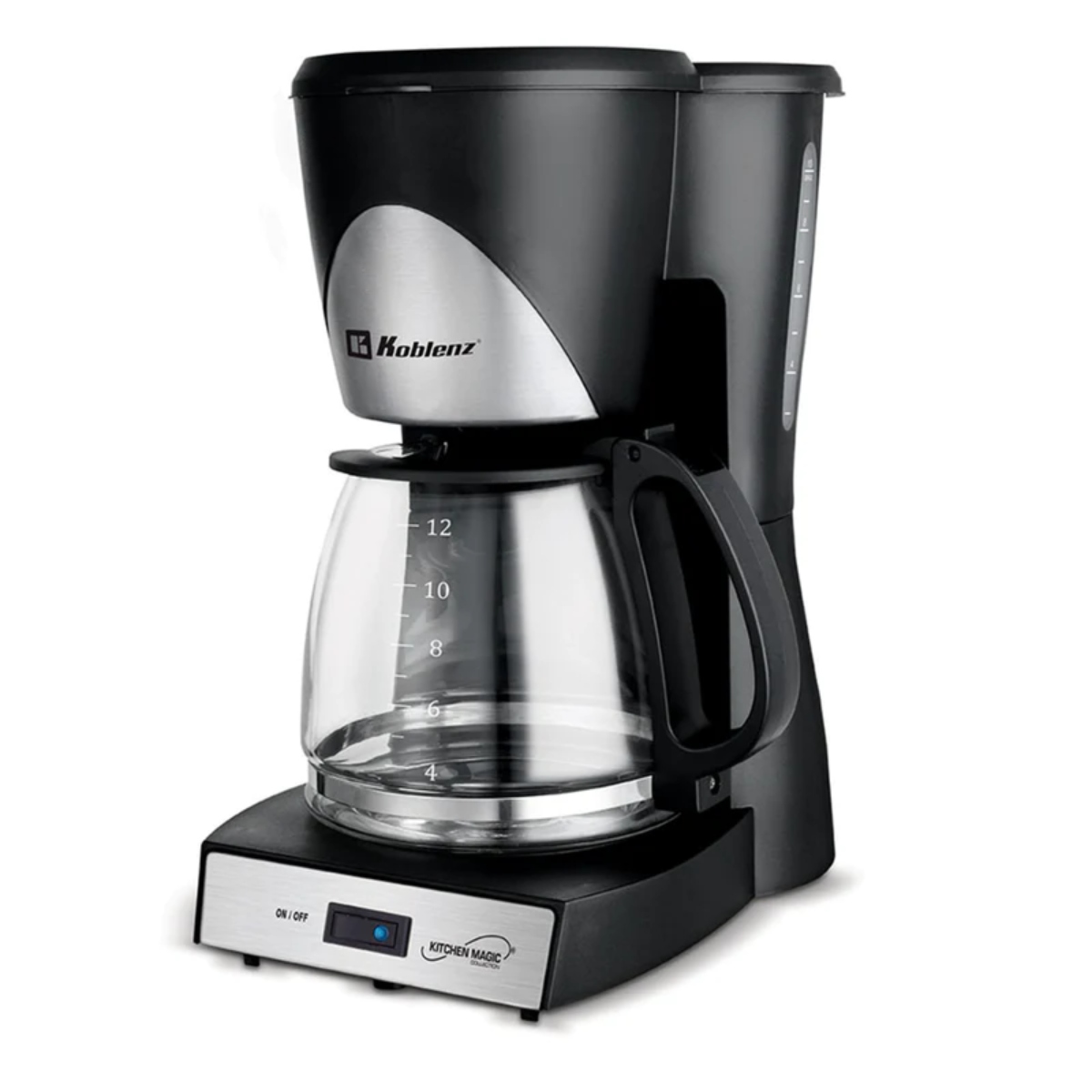 Cafetera de Goteo Koblenz CKM-212 IN 12 Tazas, 1,000 Watts Negro ENDY2