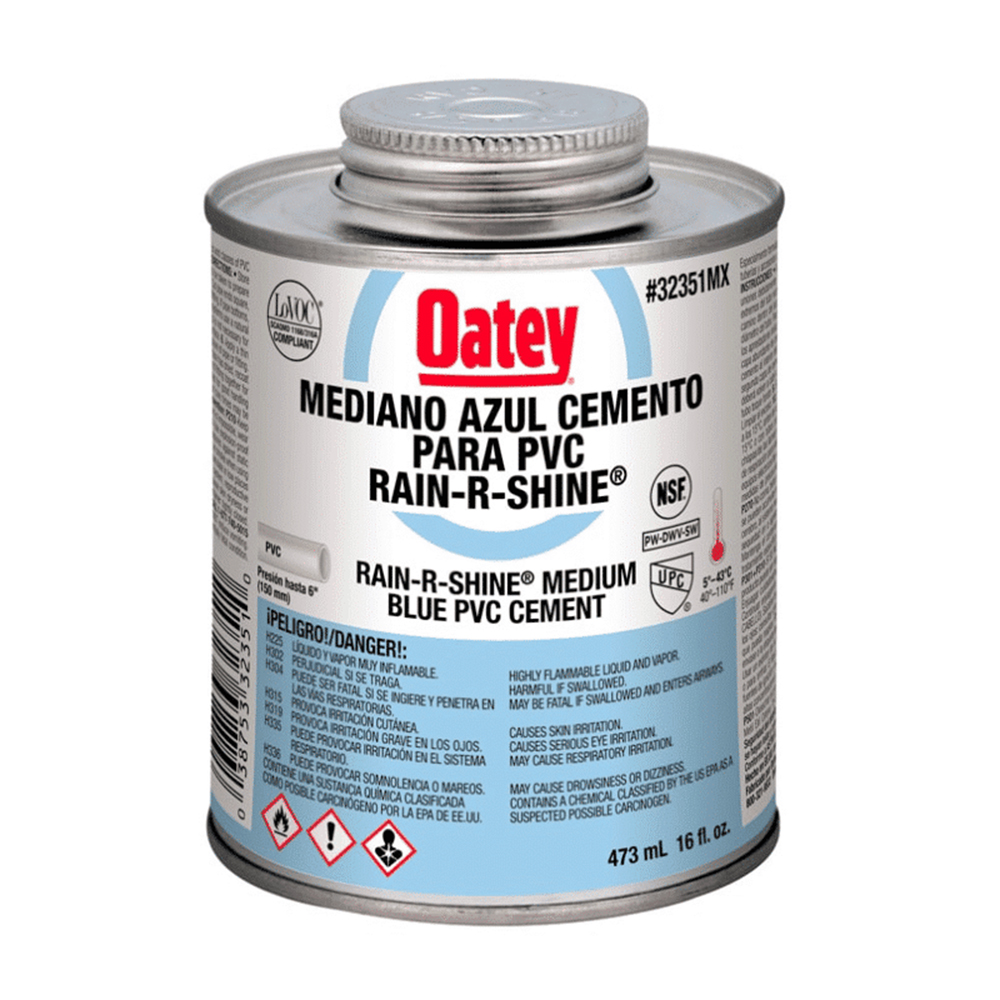 Mediano Azul Cemento Para Pvc Oatey 475 ml