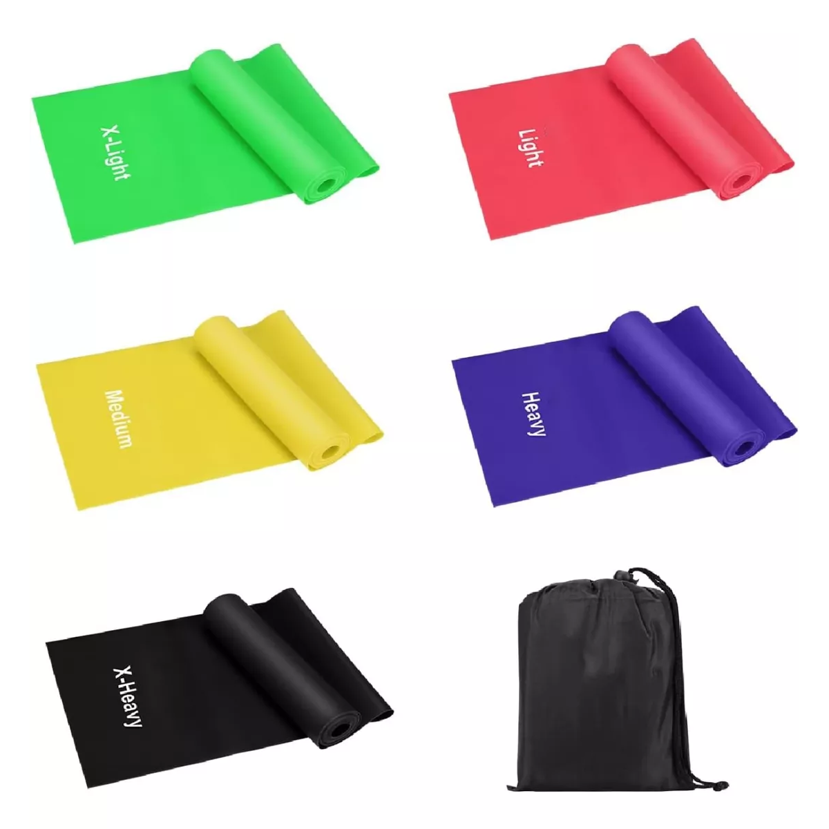 Bandas Elásticas De Resistencia Ejercicio Fitness Yoga 6 Pcs