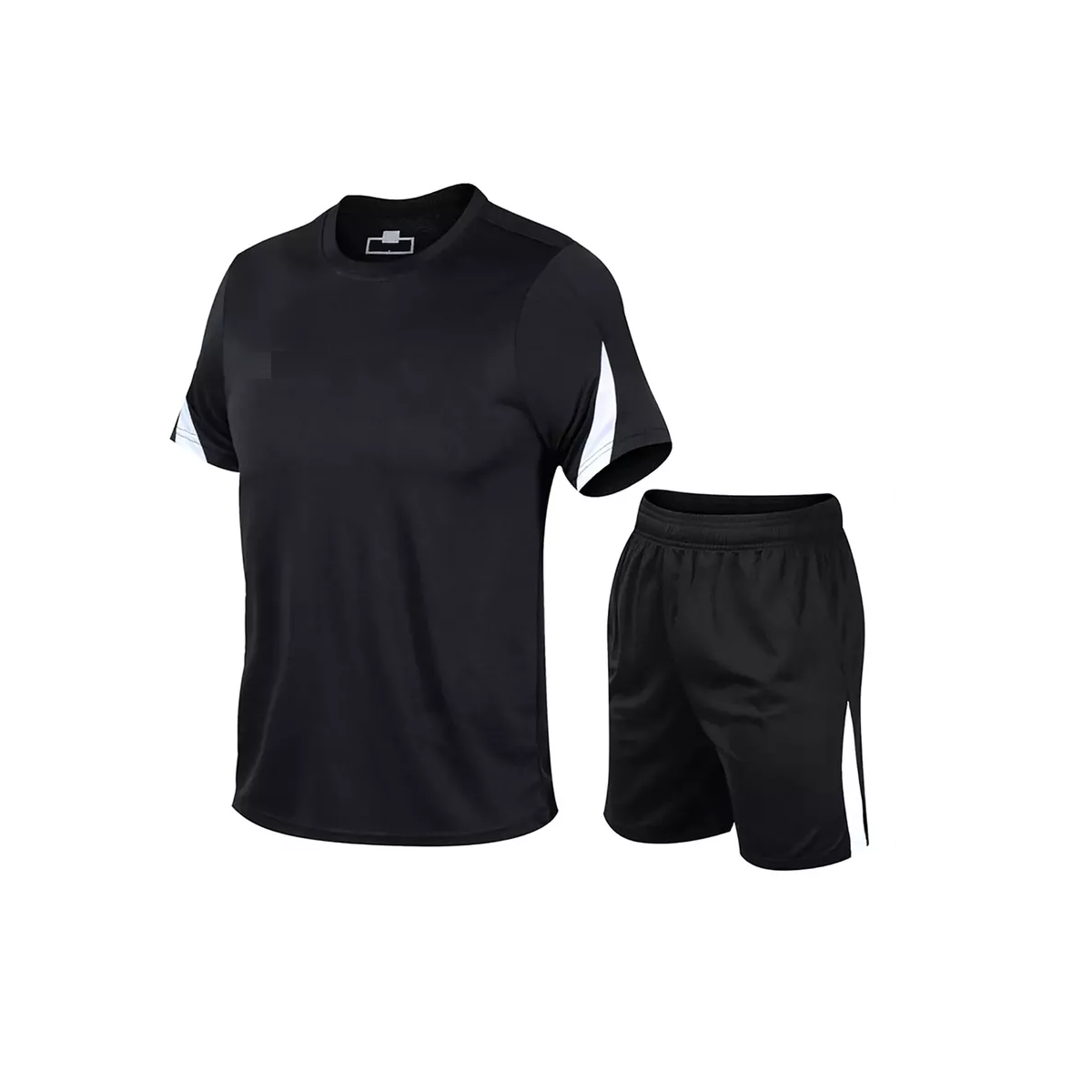 Traje De Deportiva De 2 Piezas Secado Rápido Gym Negro Talla: G