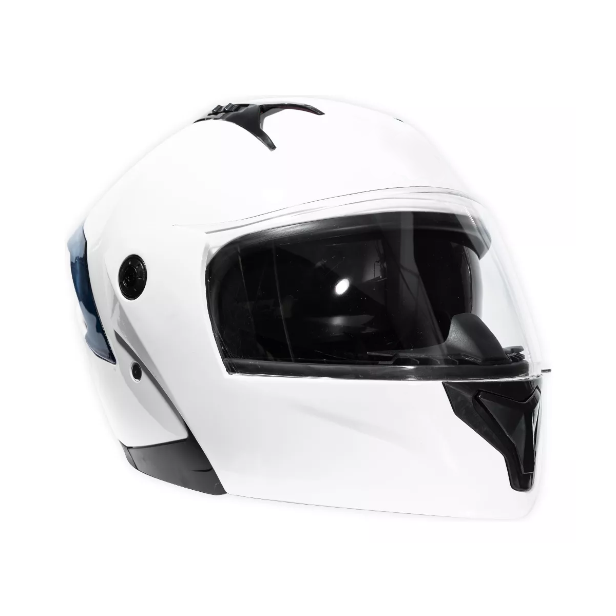 Casco Moto Abatible Plegable Gafas Color:Blanco Talla: M