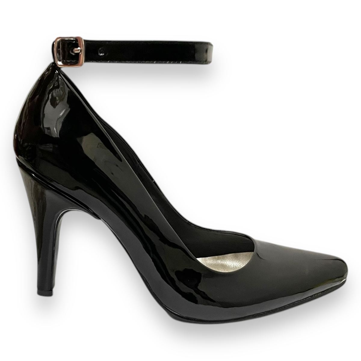 Zapatillas Negras Mujer Vestir Shadia Tacón Delgado Cm