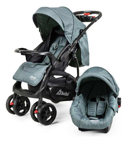 Carriola D Bebé Elite Reversible Travel System Con Portabebé Verde